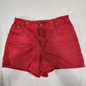 EXP Jeans by Express, Red Shorts, size 7/8, 100% Cotton, Made in Hong Kong